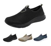 Mesh Schuhe Herren - Slip On Sneakers Herren Leicht Walkingschuhe,Wandern Sportschuhe Atmungsaktive Laufschuhe Low Top Freizeitschuhe Flache Sohle Tunrschuhe Outdoorschuhe