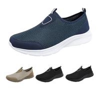 Mesh Schuhe Herren - Slip On Sneakers Herren Leicht Walkingschuhe,Wandern Sportschuhe Atmungsaktive Laufschuhe Low Top Freizeitschuhe Flache Sohle Tunrschuhe Outdoorschuhe