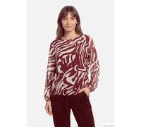 Kurzarmshirt BETTY & CO "Damen mit Gummizug", Damen, Gr. S, rot (nature, dunkelrot), Netz, Obermaterial: 95% Polyester, 05% Elasthan. Futter: 95% Viskose, 5% Elasthan, figurumspielend normal, U-Boot-A