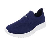 mesh Sneaker Herren Sommersneakers Herren Anti-Rutsch Turnschuhe Mesh Herren-Laufschuhe Fashion Slip on Schlupfschuhe Bequem Sportschuhe Walkingschuhe Fitnessschuhe barfußschuhe wandern Blau 44
