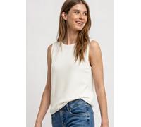Mesh-Top STREET ONE, Damen, Gr. 44, weiß (sanftes weiß), Stoff, Obermaterial: 100% Polyester. Futter: 95% Viskose, 5% Elasthan, unifarben, comfort fit normal, U-Boot-Ausschnitt, normaler Saum, Tops, m