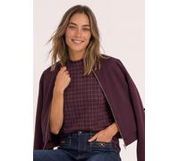 Mesh-Top STREET ONE, Damen, Gr. 46, rustic rouge, Mesh, Obermaterial: 95% Polyester, 5% Elasthan. Futter: 100% Viskose, bedruckt, normal hüftbedeckend, Rundhals, Tops, Turtle Neck Sommer-Top aus Mesh