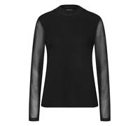 Mesh Turtleneck Shirt Schwarz 40