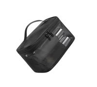 Meshes Kosmetiktasche, offene Tasche, Make-up, Kulturbeutel, Kosmetik, Hautpflegeprodukte, Reiseorganisation, Aufbewahrung, tragbar, zum Aufhängen, Reise-Organizer, Schwarz , D, Mass Beauty