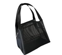 Meshes Kulturbeutel, Reise-Organizer, transparent, belüftet, große Kapazität, tragbare Kosmetikaufbewahrung für Fitnessstudio, Strand, durchsichtiges Netzgewebe, für Fitnessstudio, Schwarz