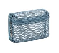 Meshes Make-up-Tasche, transparent, Kulturbeutel, Reise-Kosmetik-Organizer, Lippenstift-Aufbewahrungstaschen, tragbar, Netzstoff, für Damen und Mädchen, blau, S, Mass Beauty