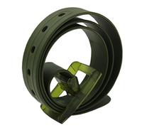 MESHIKAIER Unisex Casual Gürtel aus Silikon Damen Herren Silikon Gürtel + Kunststoff Schnalle (Armee Grün)