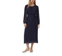 Midi-Chiffonkleid mit Plissee und Bindegürtel 40 blau 2177379.5959.40