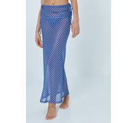 Meshrock LSCN BY LASCANA, Damen, Gr. 40, blau bedruckt, Netz, Obermaterial: 95% Polyester, 5% Elasthan, bedruckt, figurbetont knöchellang, Röcke, mit grafischem Druck, Strandrock, Cover-up (35899758-4
