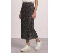 Meshrock STREET ONE, Damen, Gr. 46, schwarz coffee, Stoff, 95% Polyester, 5% Elasthan, gepunktet, comfort fit wadenlang, Röcke, mit Grafikmuster (44624260-46) schwarz coffee