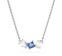 Mesmera-Anhänger, gemischter Schnitt, blau, rhodiniert