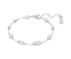 Mesmera Armband, Verschiedene Schliffe, Verstreutes Design, Weiß, Rhodiniert OS