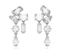 Mesmera Drop-Ohrhänger, Verschiedene Schliffe, Weiß, Rhodiniert OS