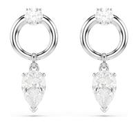 Mesmera Drop-Ohrhänger, Verschiedene Schliffe, Weiß, Rhodiniert OS