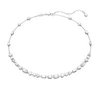 Mesmera Halskette, Verschiedene Schliffe, Verstreutes Design, Weiß, Rhodiniert OS