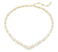 Mesmera Halskette, Verschiedene Schliffe, Weiß, 18K Goldbeschichtet OS