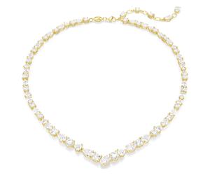 Mesmera Halskette, Verschiedene Schliffe, Weiß, 18K Goldbeschichtet OS