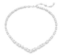 Mesmera Halskette, Verschiedene Schliffe, Weiß, Rhodiniert OS