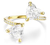 Fingerring SWAROVSKI "Schmuck Geschenk Mesmera Ring" Gr. 58, gold (gelbgoldfarben, kristallweiß), Fingerringe, Damen, 58, Metall, mit Swarovski Kristall, Zirkonia (synth.) (46475266-58) gelbgoldfarben