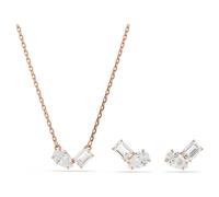 Mesmera Set, Tropfenschliff, Oktagon-Schliff, Weiß, 18K Roségoldbeschichtet OS