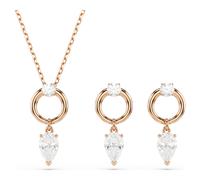 Mesmera Set, Tropfenschliff, Rundschliff, Weiß, Roségold-Legierungsschicht OS