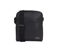 Messenger Bag CALVIN KLEIN JEANS "MONO LOGO REPORTER 18", Herren, Gr. B/H/T: 4,5cm x 18cm x 21cm, schwarz, Lederimitat, Taschen, Schultertasche, Herren-Umhängetasche, Mini Bag mit Logoschriftzug (4000