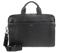 Messenger Bag JOOP "cardona pandion briefbag shz 2", Herren, Gr. B/H/T: 44cm x 32cm x 6cm, schwarz, Leder, gepflegt, unifarben, Taschen, Umhängetasche Schultertasche Henkeltasche (58396140-0) schwarz
