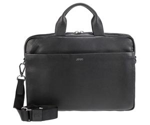Messenger Bag JOOP "cardona pandion briefbag shz 2", Herren, Gr. B/H/T: 44cm x 32cm x 6cm, schwarz, Leder, gepflegt, unifarben, Taschen, Umhängetasche Schultertasche Henkeltasche (58396140-0) schwarz
