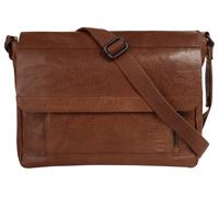 Messenger Bag SPIKES & SPARROW, Damen, Gr. B/H/T: 35cm x 28cm x 8cm onesize, braun (cognac), Leder, vintage, Taschen Messenger Bag, echt Leder (26655419-0)