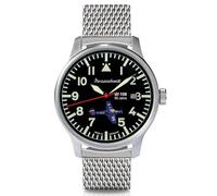 Messerschmitt Aristo Herren Uhr Fliegeruhr Automatik BF108-90M Edelstahl