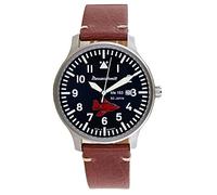 Messerschmitt Aristo Herren Uhr Fliegeruhr - Komet 80 Jahre - ME163-BLAU80 Leder