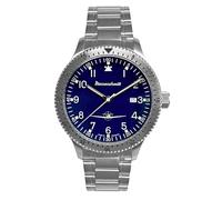 Messerschmitt ME-108DR-MB Flieger-Armbanduhr für Herren Stahl/Blau