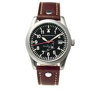 Messerschmitt Fliegeruhr mit Datumanzeige und Lederarmband, ME 163-40