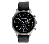 Messerschmitt Herren-Armbanduhr Chronograph mit schwarzem Lederband ME-3H200L