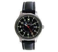 Messerschmitt Uhren ME-3H84GMT Herren-Fliegeruhr GMT mit Lederband