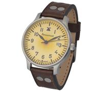 Messerschmitt Herren Quarz ME-42 Vintage1 Lederarmband Edelstahl satiniert 5ATM