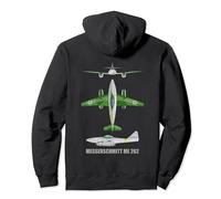 Messerschmitt Me 262 Deutscher WW2 Jet Fighter Flugzeug Diagramm Pullover Hoodie