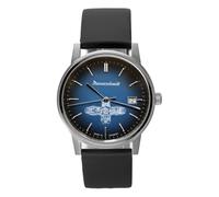 Messerschmitt ME-Boxer 14 Herrenuhr Lederband Schwarz - Made in Germany