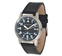 Messerschmitt ME262S Unisex Quarzuhr wasserdicht 10 ATM Edelstahl Lederarmband