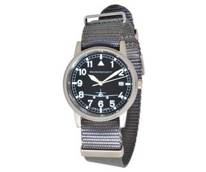 Messerschmitt ME262SGr Unisex Quarzuhr wasserdicht 10 ATM grauen Textilarmband