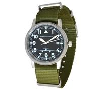 Messerschmitt ME262STGrün Unisex Quarzuhr 10ATM Edelstahl grünes Textilarmband