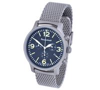Messerschmitt Quarz Herren Flieger Chronograph Model 3H205 Edelstahl Ronda5030D