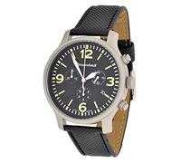 Messerschmitt Quarz Herren Flieger Chronograph Model 3H205 Edelstahl Ronda5030D (schwarz)