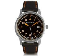 Messerschmitt Unisex-Fliegeruhr Schwarz/Orange ME-385OBL