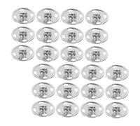 Messing Druckknöpfe zum Annähen für Kleidung, 17mm, 50 Stück | Silberfarben, Selbstgemacht für Hosen und Hemden, Vielseitige Anwendung, Langzeitgeeignet
