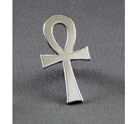 Metal Enamel Pin Badge Pagan Celtic Ankh (Silver) Isis Life Crux Ansata by Mainly Metal