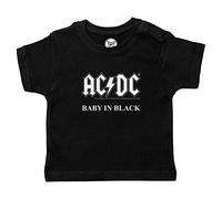 Metal Kids AC/DC (Baby in Black) - Baby T-Shirt, schwarz, Größe 56/62 (0-6 Monate), offizielles Band-Merch