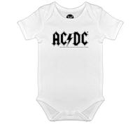 Metal Kids AC/DC (Logo) - Baby Body, weiß, Größe 56/62 (0-6 Monate), offizielles Band-Merch