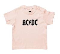 Metal Kids AC/DC (Logo) - Baby T-Shirt, Hellrosa, Größe 68/74 (6-12 Monate), offizielles Band-Merch