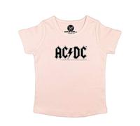 Metal Kids AC/DC (Logo) - Girly Shirt, Hellrosa, Größe 104 (4-5 Jahre), offizielles Band-Merch